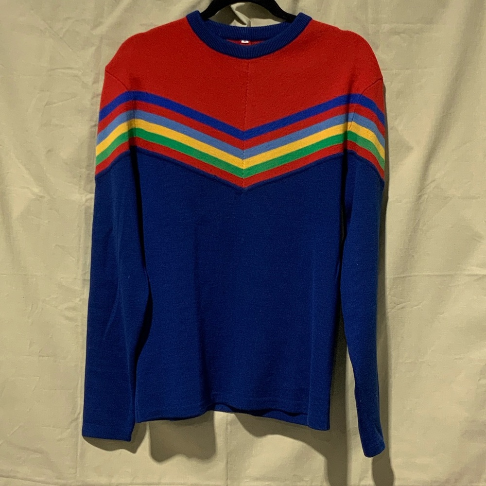 Vintage Colorful Chevron Men's Sweater